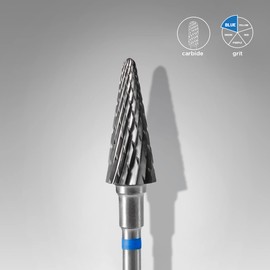 Staleks Drill Bit Nail acrylic gel polygel Cone Blue Carbide 6/14mm