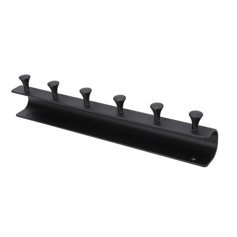 Wall Mounted Hook Space Aluminum Wall Clothes Pegs with 6