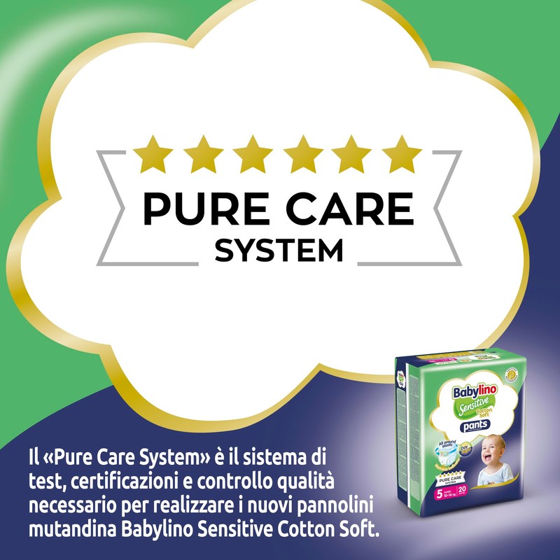 Babylino Sensitive Cotton Soft Nappies Size 5 Pants Junior (10-16