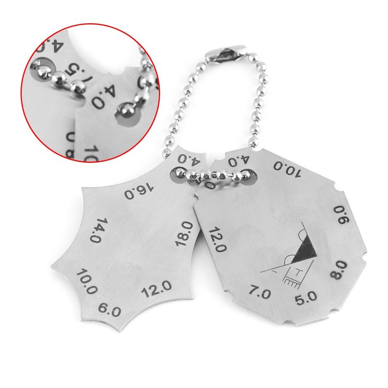 Two-Piece Gage,Weld Gauge,Fillet Weld Gauge,Throat Depth Leg Length Ruler,Durable and