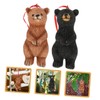 Mipcase 2pcs Adorable Bear Statues Cute Resin Hanging Ornaments for