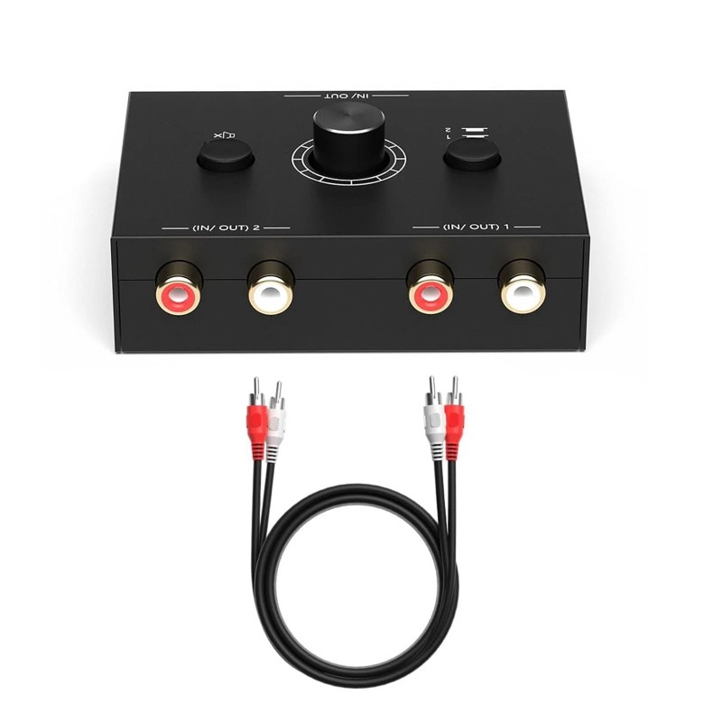 Universal RCA Stereo Audio Switch Stereo Audio Bi-Directional Switcher With