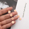Flower Daisy Drop Dangle Earrings for Women,White Yellow Long Flowers
