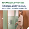 Tork OptiServe 2-Roll Coreless Toilet Paper Dispenser White T7/T5, Vertical