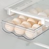 Drawer Egg Holder, Pull-Out Fridge Egg Organiser, Extendable Egg Storage