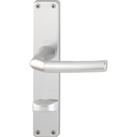 Hoppe Birmingham Door Handle on Long Plate Cylinder Lock Removal 88 mm/Door Thickness 30 – 49 mm Anodised Silver Price for 1 Each 2640124