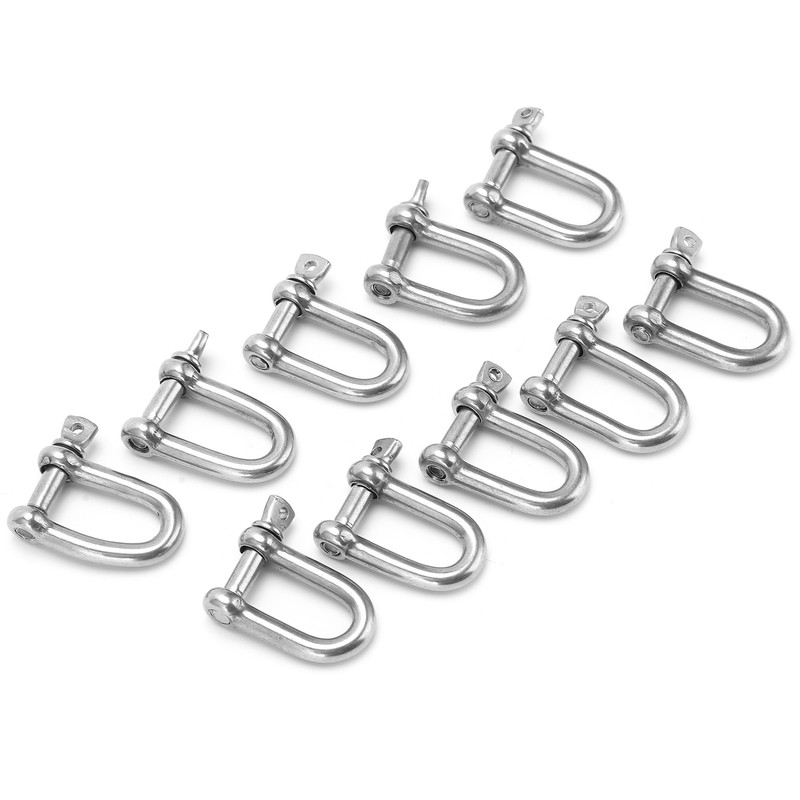 10pcs M4 Screw Pin Anchor Shackle 304 Stainless Steel Heavy