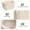 Braided Basket, Set of 2 Storage Baskets, Small Braided Baskets,