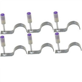 HSCGIN 20PCS Silver Mini 20mm Pipe Clip One Piece Nail Manual Steel Nail Gun Nails Wall Fastening Cable Ducting Fixed Slotting Device Nail Gun Part Shooting Nail for Carpentry