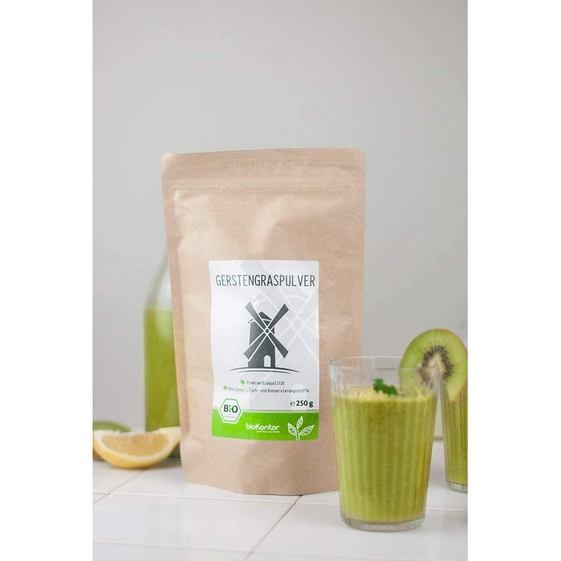 Organic Barley Grass Powder 250 g Ground Barley Grass from