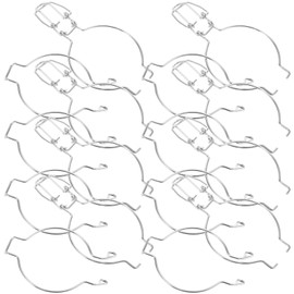 Zerodeko Wire Lock Metal Buckles for Sealed Glass Jars 10 Pcs Leak-Proof Canning Jar Clamps Kitchen Storage Fastening Replacement Silver 5.70X2.95X0.59In