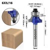 WSOOX 4-Piece Rounding Cutter Standard Milling Cutter Set for Wood
