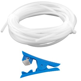 SUpoetry 5M PTFE Hose 2.5 mm ID × 4 mm OD, PTFE Hose with Cutter, for Bambu Lab A1/A1 mini/P1P/P1S/X1C for Creality K1/K1 Max for Ender 3 V3