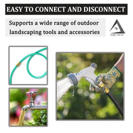 Heavy Duty Water Hose Quick Connect Fittings (Premium Brass for Superior Durability), Quick Release Hose Connector, Fit for 3/4" Gardening Hoses, Garden Hose Quick Disconnect Set, 2 Pack, IT