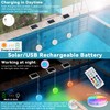 QOLNBY 2-in-1 Solar Pool Lights, USB Rechargeable Pool Lights with