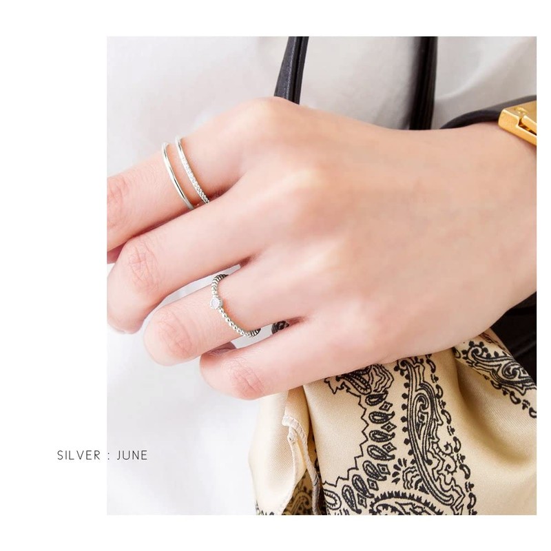 Cream Dot Ring, Women's, Popular, 18k Coating, Birthstone Color, Single