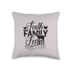 KJJ Faith Family Farm Chickens Goat Throw Pillow, 16x16, Multicolor