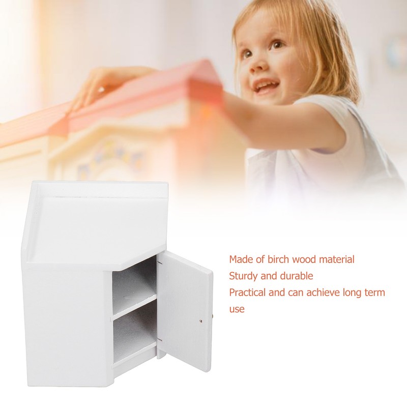 1:12 Dollhouse Corner Cabinet Decorative Robust Exquisite Craftsmanship Simulated Mini