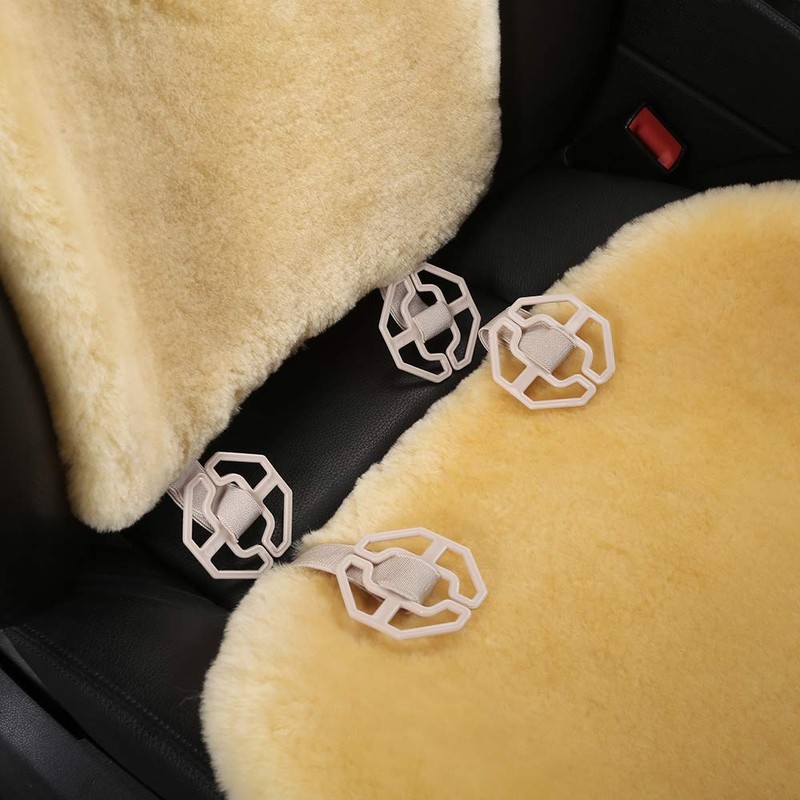 OGLAND 100% Natural Fur Sheepskin Universal car seat Covers for