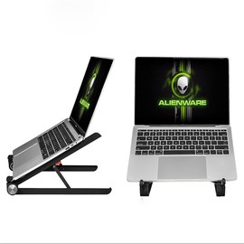 Portable Laptop Stand for Dell Alienware M18 18 inch Gaming Laptop.Very Easy to Handle 18 inches and Very Stable Laptop Stand for Desk,Made of Reinforced Nylon, 304 Stainless Steel and Silicone.Black