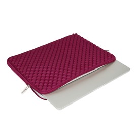 RAINYEAR 15 Inch Laptop Sleeve Diamond Foam Shock Resistant Padded Case Protective Zipper Cover Carrying Computer Bag Compatible with 15.4 MacBook Pro, New XPS 15 Touch, Surface 3/4 15"(Red)