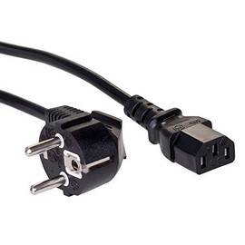 AKYGA AK-PC-01C High Quality Power Cable, 1.8 m for PC, Printer, Screens, Black
