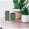 Abaodam 2pcs Rectangular Cactus Pots for Indoor Succulents Stylish Tabletop