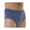 1-Pack Men's Grey Super Absorbency Washable Reusable Incontinence Briefs Large
