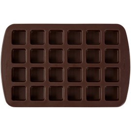 Wilton Bite-Size Brownie Squares Silicone Mold, 24-Cavity