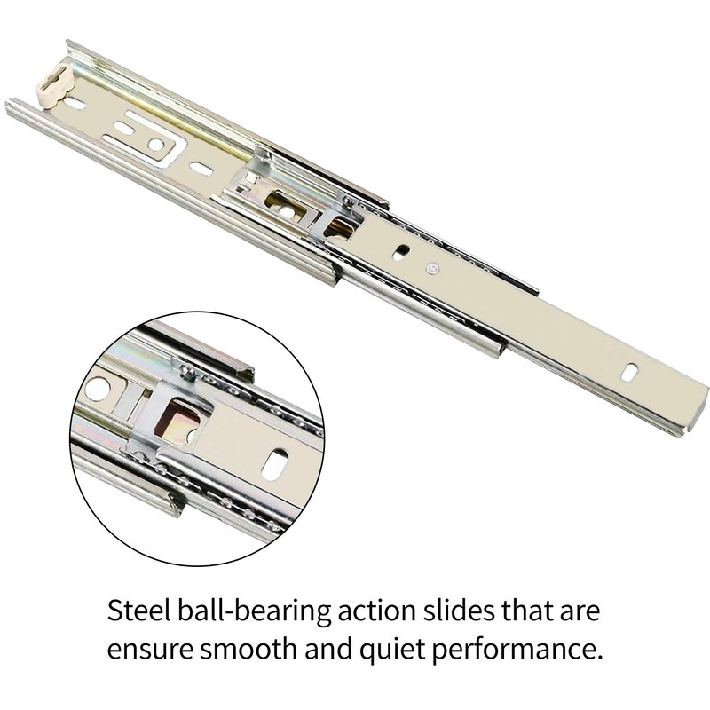 URBEST Ball Bearing Drawer Slides Full Extension 6 Inch Telescopic
