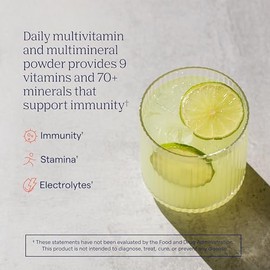 Trace Minerals Power Pak Multivitamin and Multimineral Packets - Electrolyte Support - 1200 mg Vitamin C plus 70+ Trace Minerals - Lemon Lime Flavor -