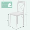 VECELO Metal Dining Chairs Set of 4, Steel Legs and