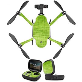 MightySkins Skin Compatible With GoPro Karma Drone headphones wrap cover sticker skins Green Fabric