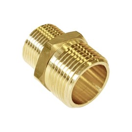 1" x 3/4" Brass Hexagon Reducing Nipple (Known as hex Nipple/Nipple Fittings Also Available in 1/8 inch, 1/4 inch, 3/8 inch, 1/2 inch, 3/4 inch, 1 inch, 1 1/4 inch, 1 1/2 inch and 2 inch BSP)