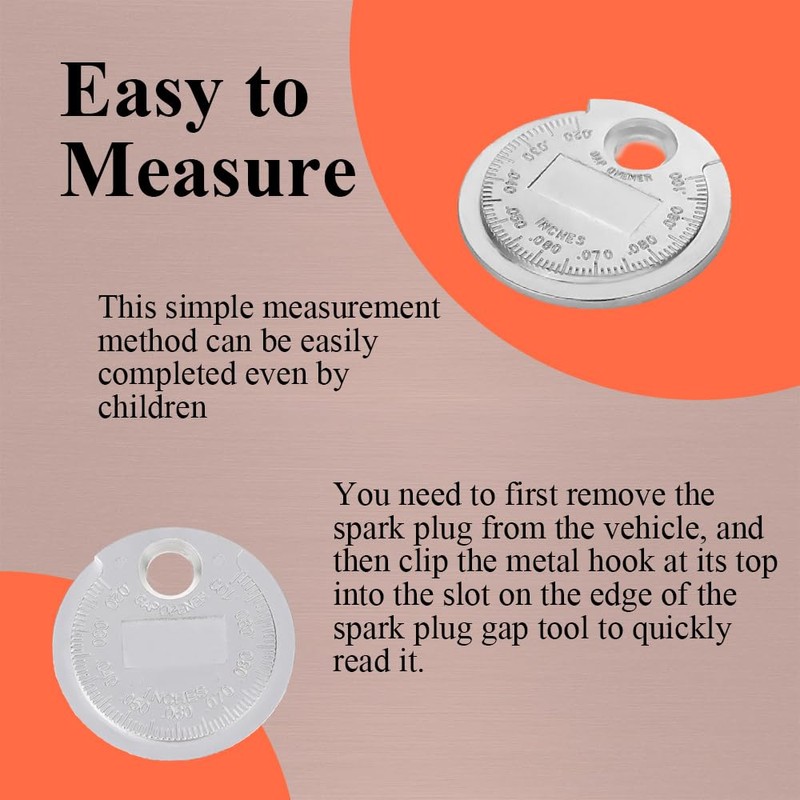 ASUBHA Spark Plug Gap Tool, Spark Plug Spacer, Measuring Wire