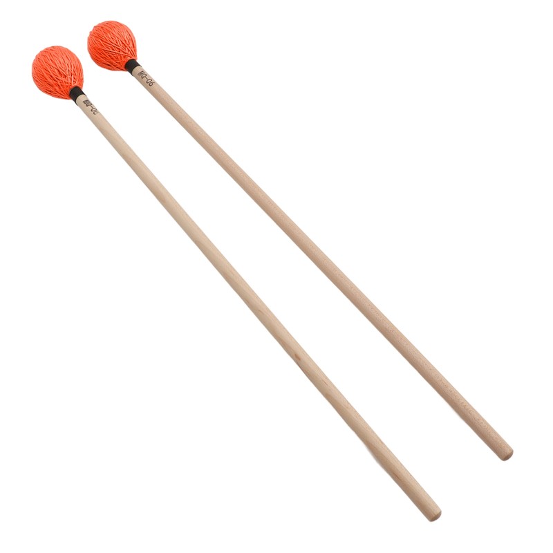 1 Pair Marimba Mallets Medium Hard Yarn Head with Maple