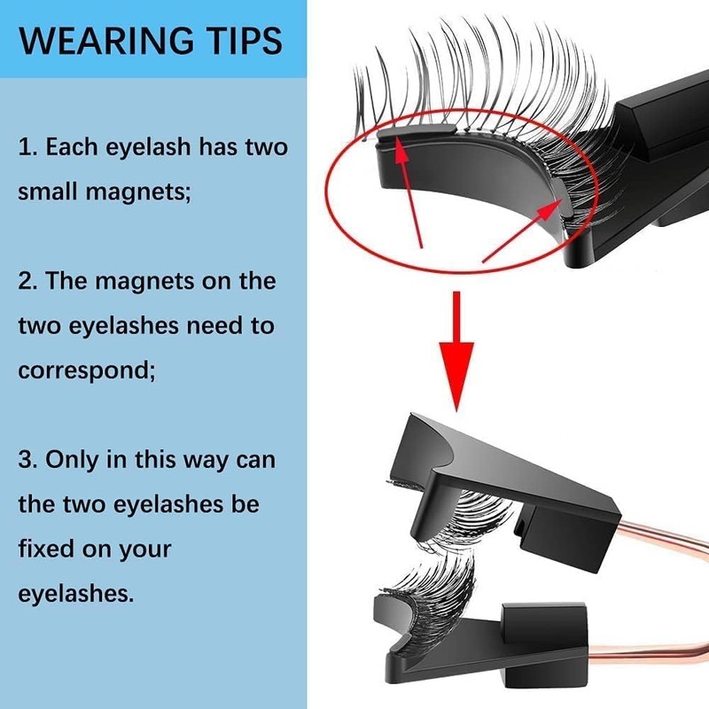 CTFIVING Magnetic Eyelashes Applicator Clip Without Glue Curler Applicator Magnetic