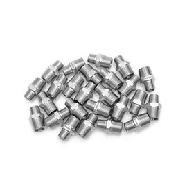 LTWFITTING Bar Production Stainless Steel 316 Pipe Hex Reducing Nipple Fitting 3/8" x 1/4" Male NPT Water Boat (Pack of 25)