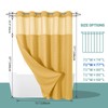 eachope Gold No Hook Waffle Weave Shower Curtain with snap-in