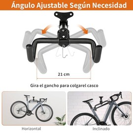 Soporte para Bicicletas Pared, Rack para Bicicleta Ajustable 2 Piezas, Base Metálica para Bicicleta, Colgar Porta Bicicletas para Garaje Interior, Tie