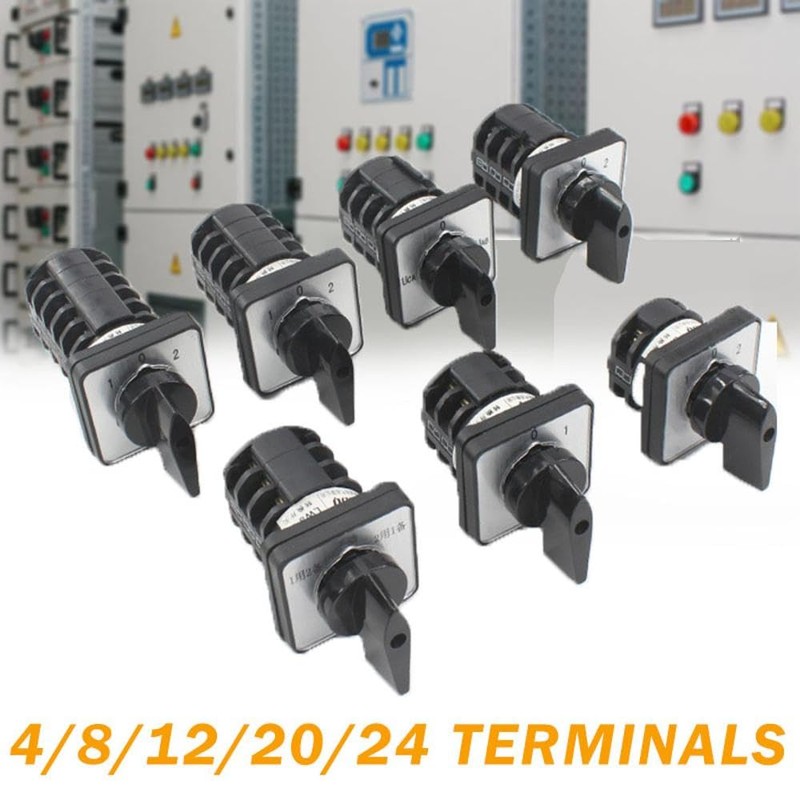 tooloflife Changeover Switch with 3 Positions 4 Terminals Universal Rotary