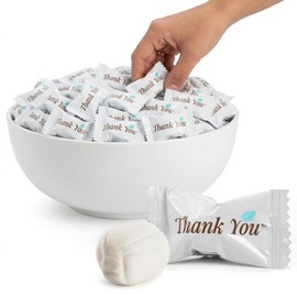 Stock Your Home Thank You Buttermints, Approx. 125 Count — Individually Wrapped Butter Mints, Soft Creamy Mint Candy, Kosher, Made in USA, Perfect for Parties, Weddings, and Hospitality