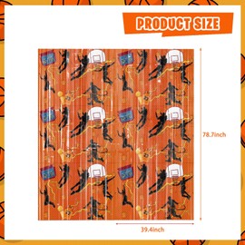 Basketball Birthday Party Decorations for Kids with 2 Pack Basketball Theme Tinsel Foil Fringe Curtains and Happy Birthday Banner, Basketball Photo Booth Props Party Backdrop Streamers Room Decor