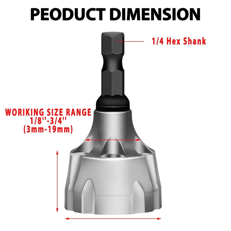 Deburring External Chamfer Tool, HSS Hex Shank Remove Burr Tools