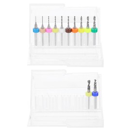 sourcing map 12pcs PCB Drill Bit Set 1/8" Shank 0.5mm-3.175mm Tungsten Carbide Micro Twist Drill Bits Tools for Print Circuit Board Jewelry Plastic Wood Soft Metal