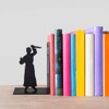 Balvi - Psycho decorative metal bookend in black colour. Original design