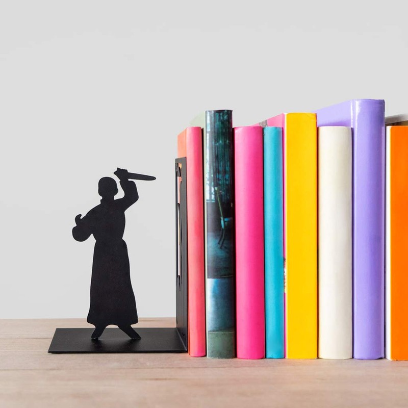 Balvi - Psycho decorative metal bookend in black colour. Original design