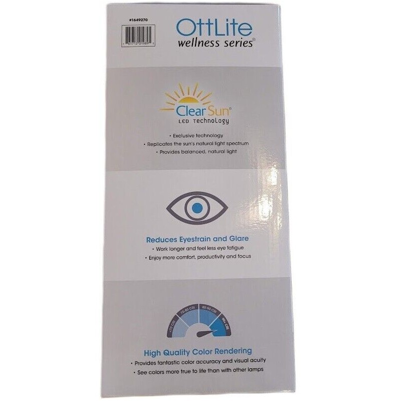 Ottlite Wireless Charging LED Lamp in Black USB Color Changing