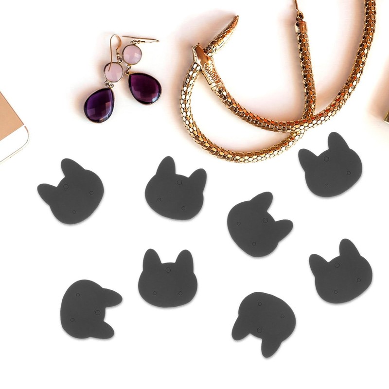 LALAFINA Cat Head Earring Display Cards 100pcs Jewelry Cards for