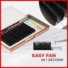 THE LASH SUPPLY THE LASH SUPPLY Easy Fan Volume Eyelashes, Magic Lashes Extension Professional Supplies, C/D Curl, 9-20mm Length, 0.05 Thickness, Black Matte Lashes, Lash Mixed Length Tray